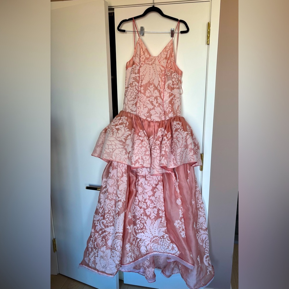 NWT Rosie Assoulin What the Flock?! Convertible Pink Gown, Size 8